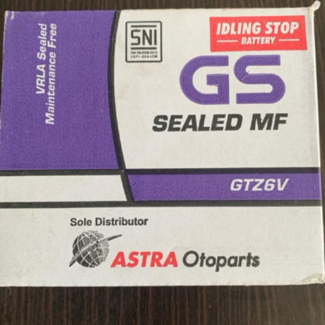 aki gs GTZ6v original murah