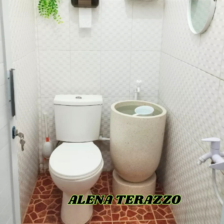 ALENA TERAZZO BAK MANDI KERAMIK TIPE APOLO  UNTUK KAMAR MANDI MINIMALIS | BAK MANDI MINIMALIS MARMER