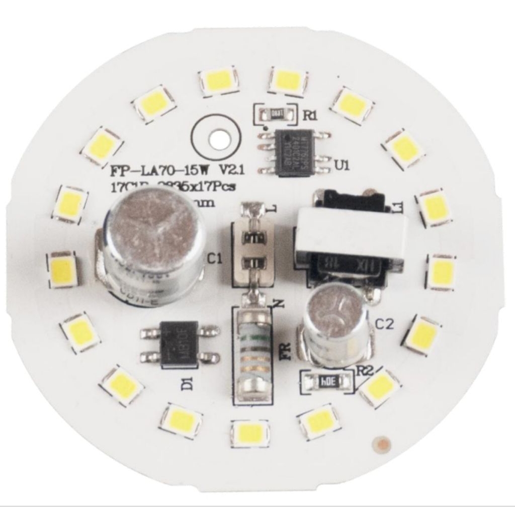 pcb led ac dob eco super 15 watt 9 volt DM52MM / pcb led 15w 9v / mesin lampu led 15w