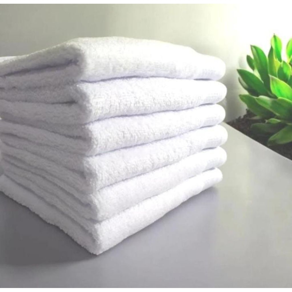 handuk putih salon 30x70 / handuk sport putih / handuk putih salon dan pijat 30x70 tebal serap / han