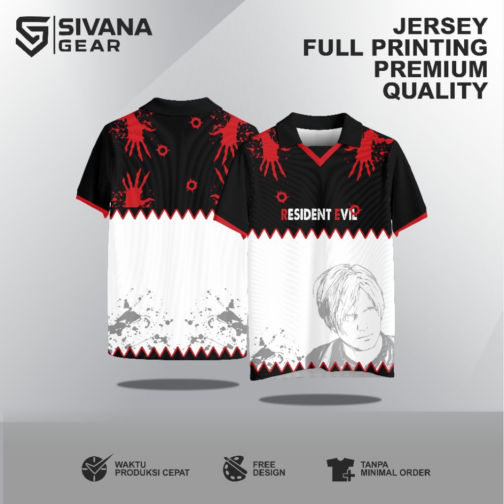 SIVANA GEAR | JERSEY RETRO LEON RESIDENT EVIL VINTAGE/CASUAL