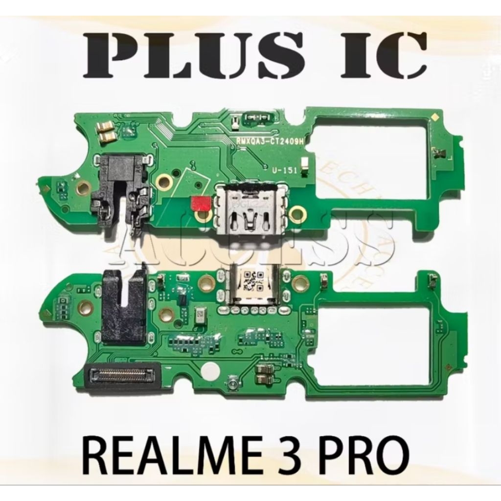 flexible konektor cas papan cas connector charger realme 3 pro + ic original