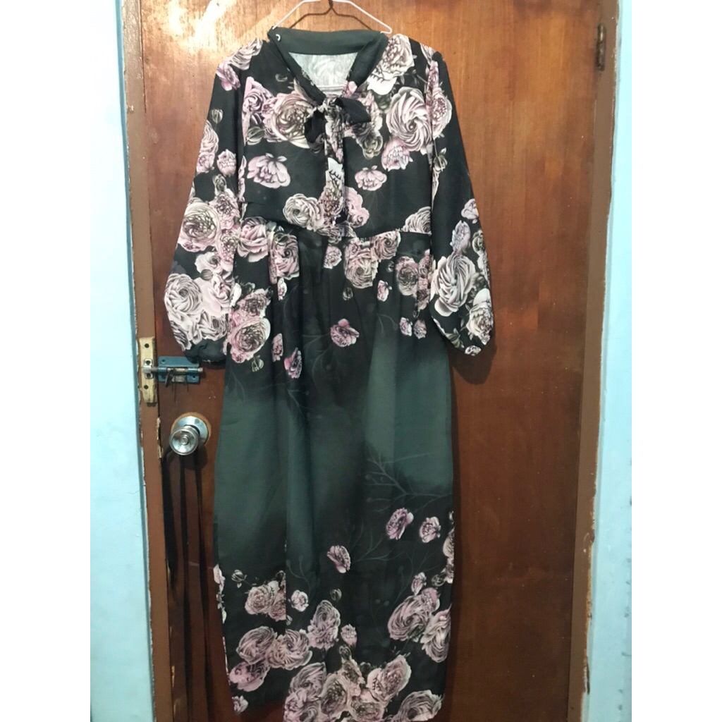 Gamis/Dress Panjang Bunga Preloved