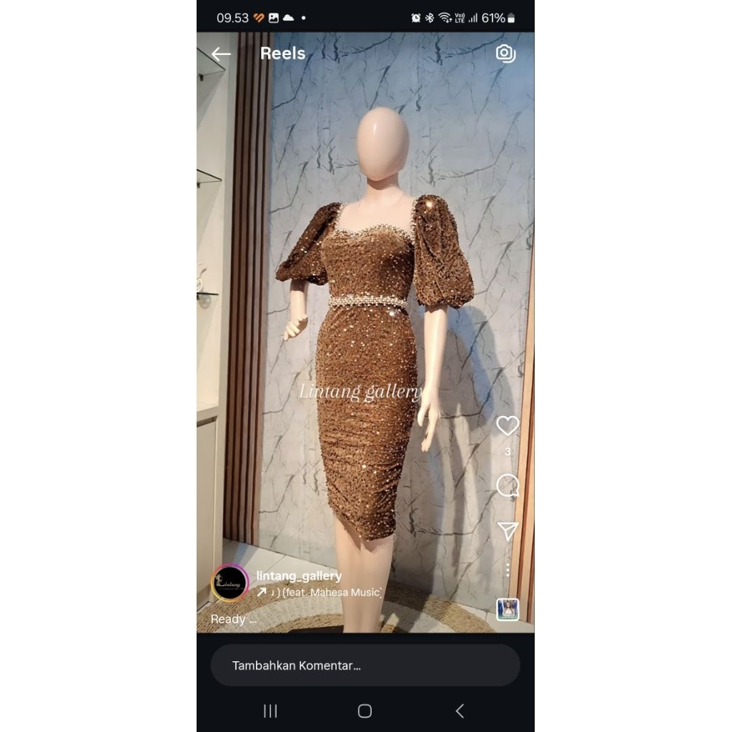 dress bludru squin/Lintang gallery