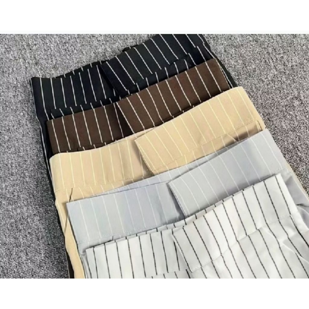 Flare pants stripe bangkok-Celana semi cutbray salur import premium-Cutbray Highwaist pants