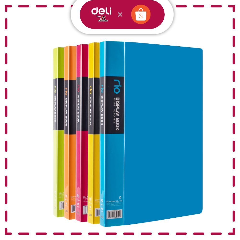 

Deli Display Book / Clear Holder- Seri Rio FC 40P Bahan Plastik PP yang kuat EB01302