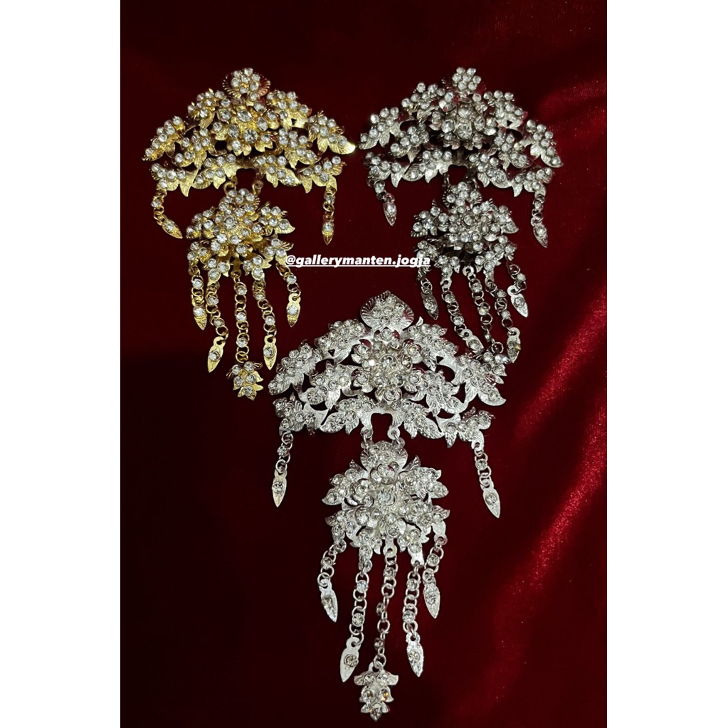 Bros Pengantin Diamond Silver Susun Dua/ Bros Pengantin Modern