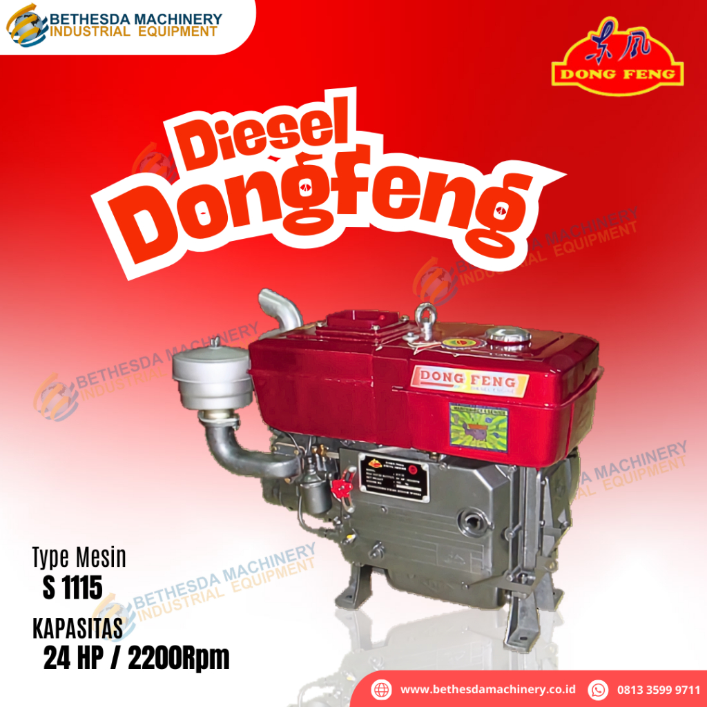 Mesin penggerak Dongfeng 24 HP / 24HP Diesel Engine Dong Feng S 1115 TT