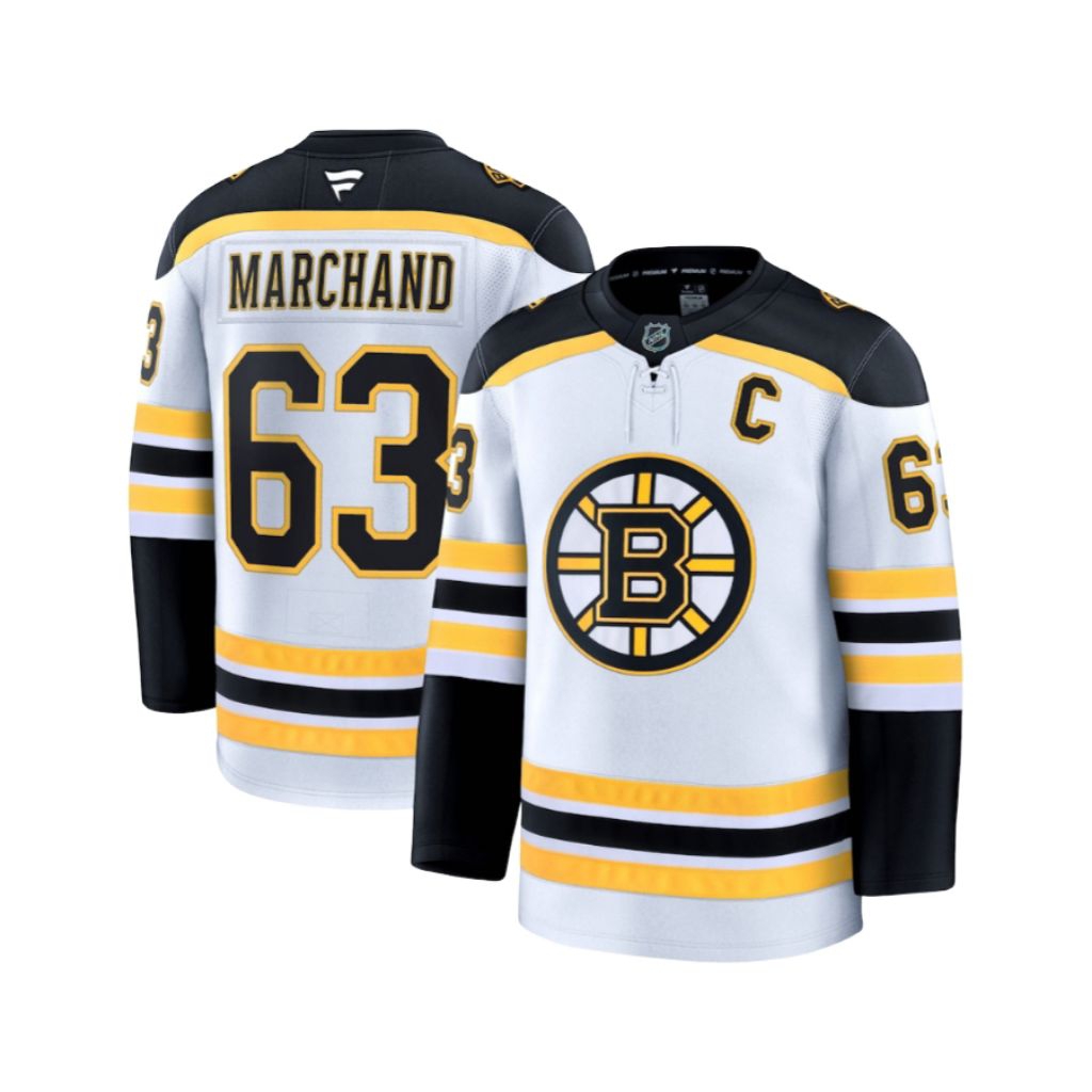 NHL Men's Boston Bruins Brad Marchand Fanatics White Away Premium Jersey