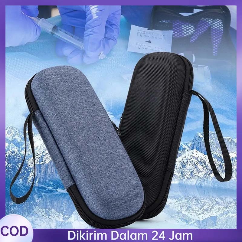 Portable Insulin Cooler Box Hard Case Tas Pendingin Insulin Penyimpanan Insulin Travel Bag Waterproo