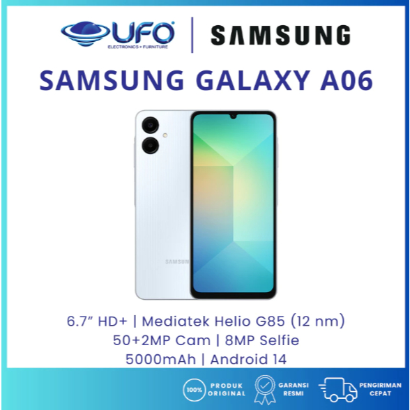 HP SAMSUNG GALAXY A06 4G RAM4/64GB | RAM4/128GB - BARU - GARANSI RESMI