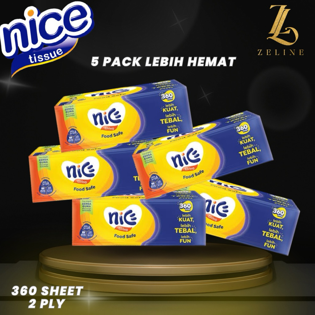 Tissu nice 360 helai/(PAKET 5 PCS)/TISSU WAJAH/tissu nice/TISSU TERMURAH/tissu wajah