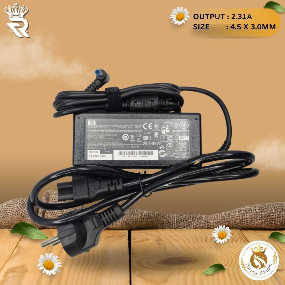 Adaptor Charger for Laptop HP 14s-fq2002AU 14s-fq0011AU 14s-fq0012AU 2.31A 4.5x3.0mm