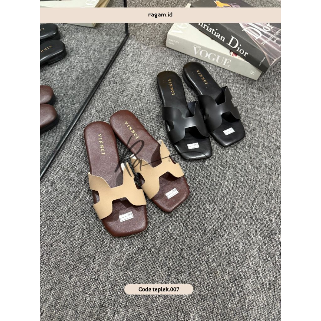 RAGAM.ID - SANDAL TEPLEK VNC / SANDAL WANITA KEKINIAN / SENDAL NO 36-40