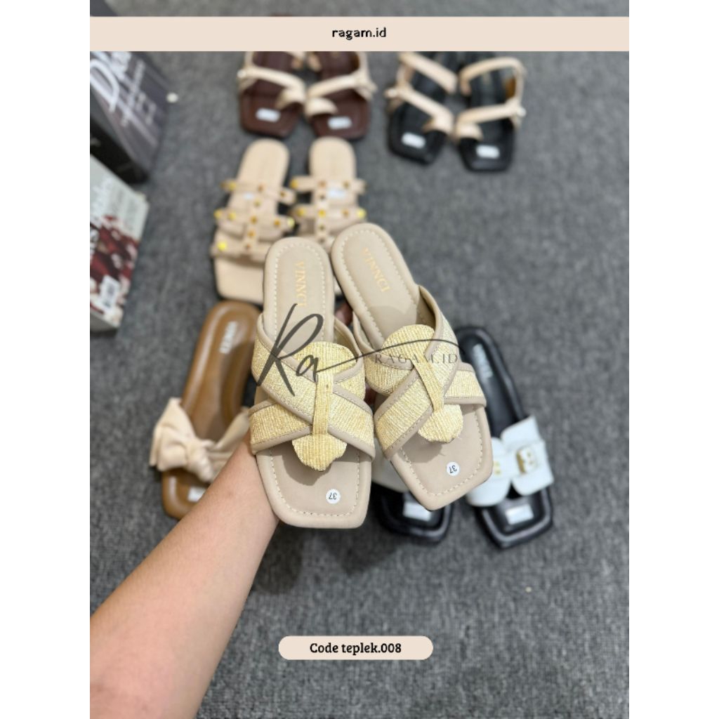 RAGAM.ID - SANDAL TEPLEK VNC / SANDAL WANITA KEKINIAN / SENDAL NO 36-40