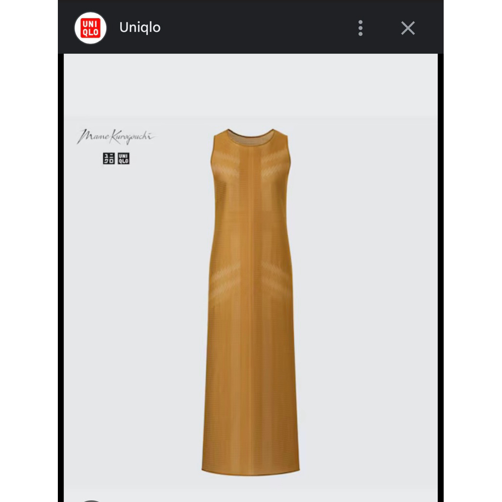 Uniqlo Mesh Sleevles Maxi Dress terawang pantai