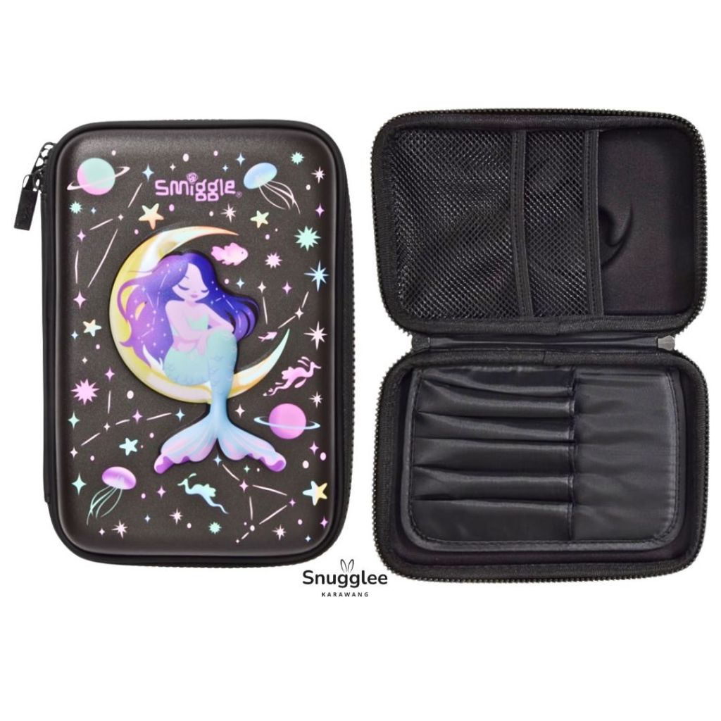

Smiggle Limitless Hardtop Pencil Case Mermaid Black