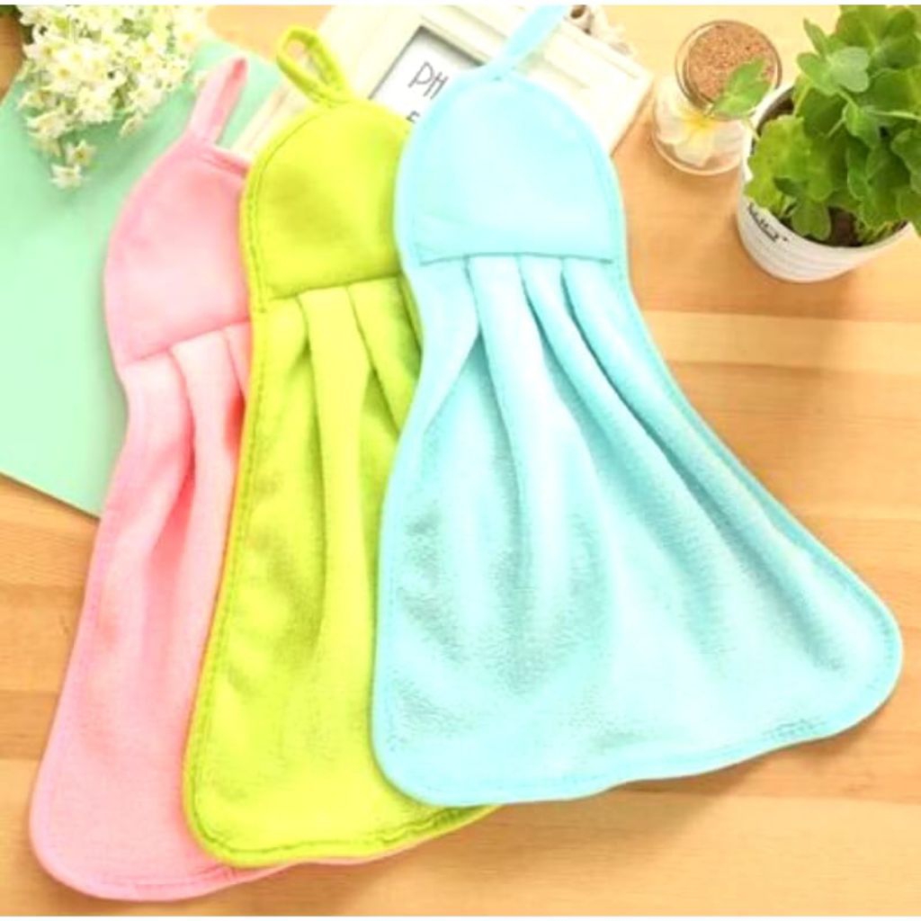 Kain Lap Tangan Gantung / Hand Towel Microfiber / Lap Tangan Serbet Gantung Microfiber Multifungsi