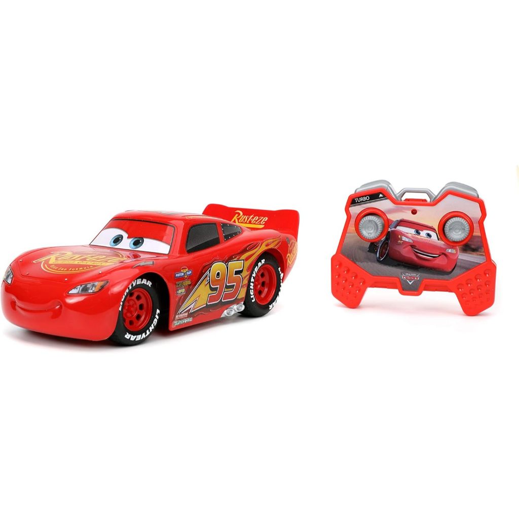 STOK TERBATAS JADA TOYS PIXAR CARS 1:24 LIGHTNING MCQUEEN RC REMOTE CONTROL CAR 2.4 GHZ RED TOYS FOR