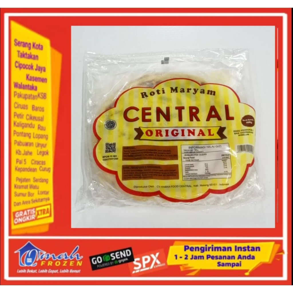 

Roti Maryam Jumbo 17cm Original, isi 5,Frozen Serang