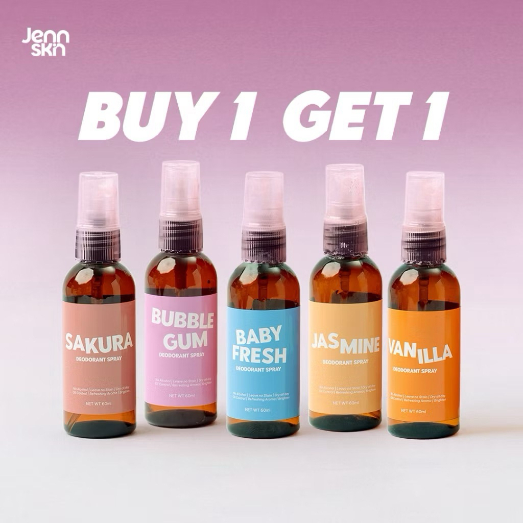 JENNSKIN NATURALS BUY 1 GET 1 DEODORANT SPRAY| DEODORANT TAWAS HARUM WANGI MENCERAHKAN KULIT KETIAK