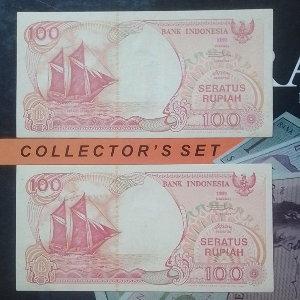 UKA UKA 100 RUPIAH PERAHU LAYAR TAHUN 1991