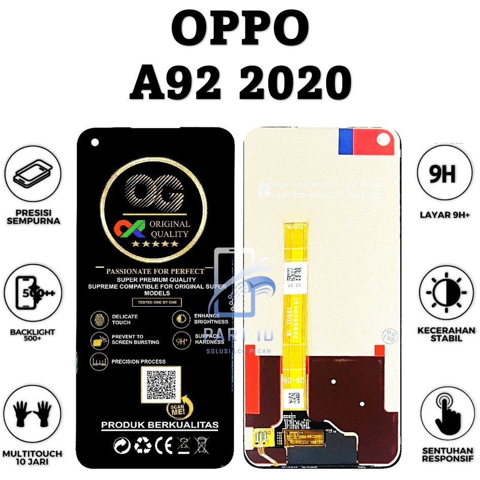 LCD TOUCHSCREEN OPPO A92 2020 COMPLETE ORIGINAL 100% FULLSET
