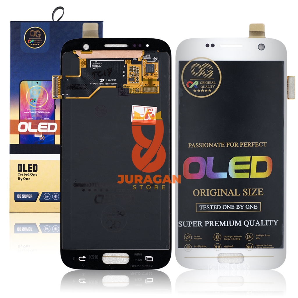 LCD TOUCHSCREEN ( OLED OG SUPER ) SAMSUNG GALAXY S7 / S7 FLAT / G930 COMPLETE