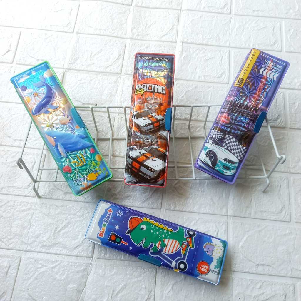 

Tempat Pensil Magnet Karakter 2 Sisi Kotak Pensil Magnet Simple Magnetic Pencil Case