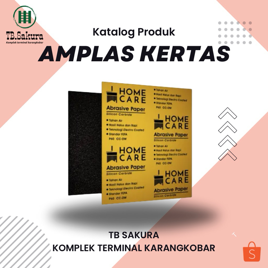 KERTAS AMPLAS LEMBARAN KASAR DAN HALUS HOME CARE