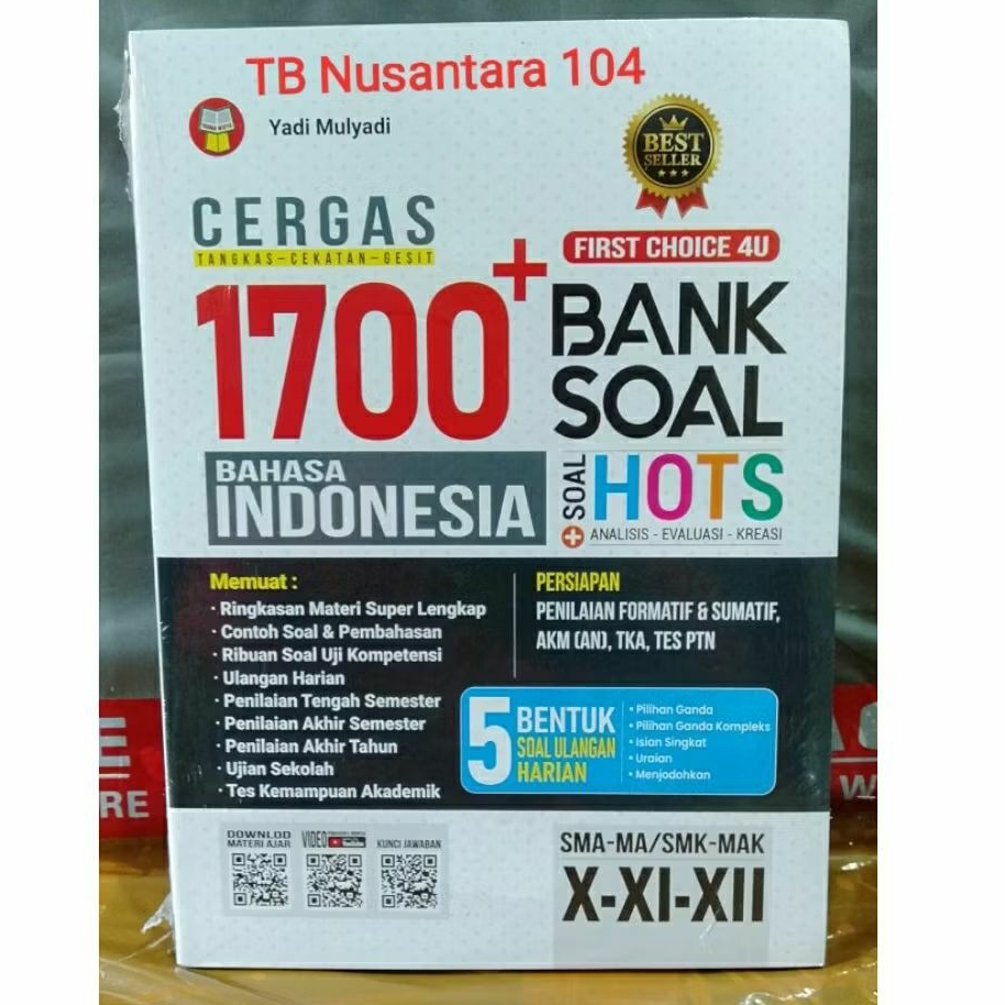 BUKU 1700 BANK SOAL BAHASA INDONESIA UNTUK SMA MA SMK MAK KELAS X XI XII PENERBIT YRAMA WIDYA