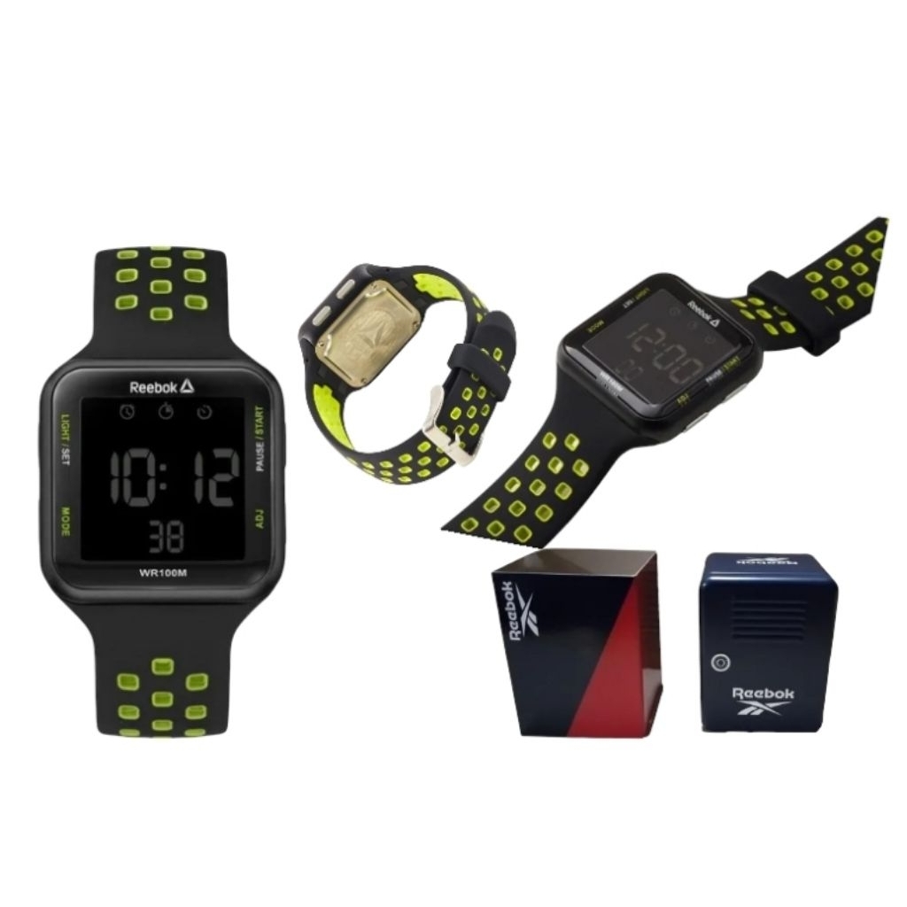 Jam Tangan Unisex Pria / Wanita Reebok RD-SQE-G9-PBIB Tali Karet / Rubber