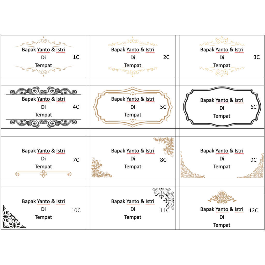 

Cetak Label Nama Undangan 103 Design Motif Ornament Termurah