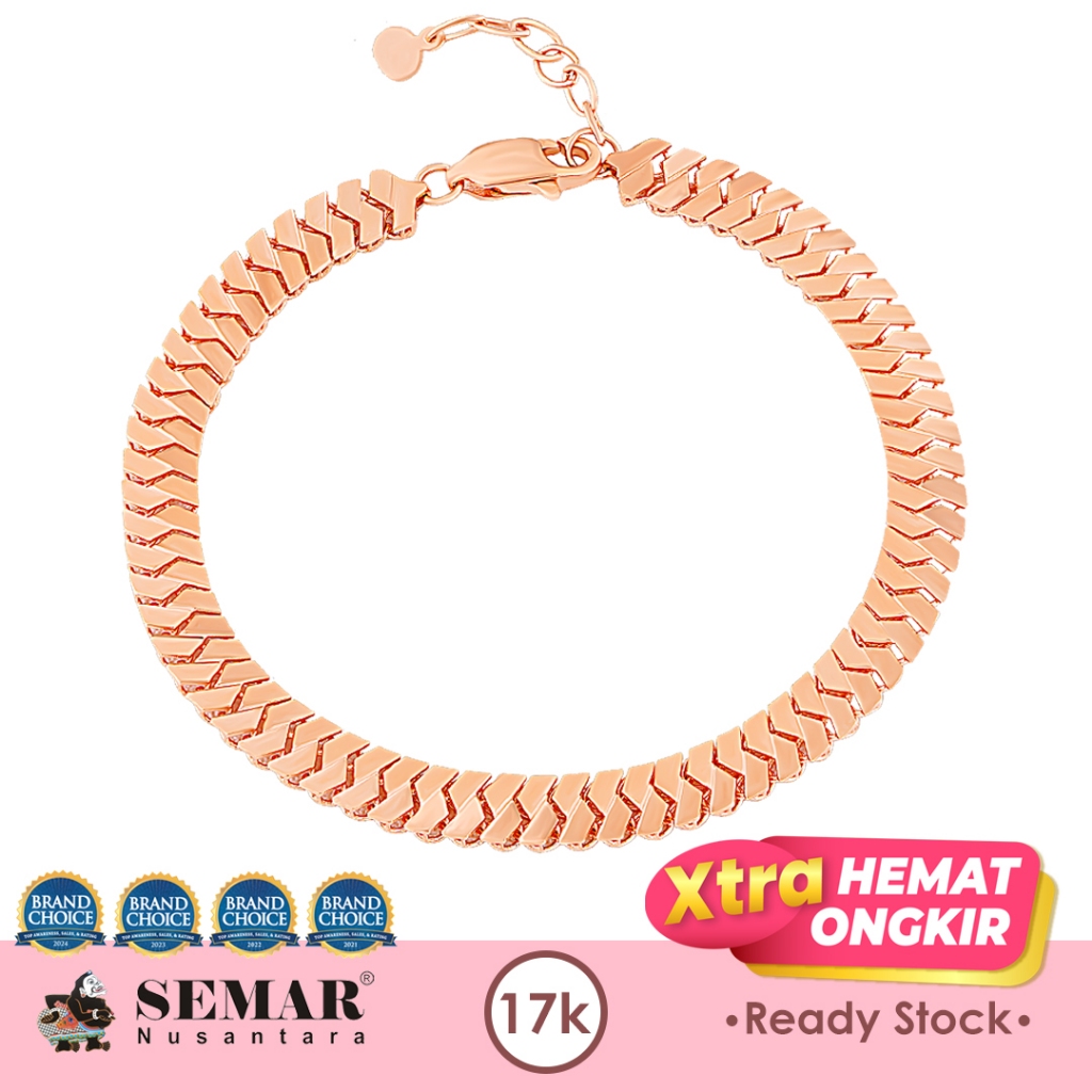 Gelang Emas Raquel Classic Gleam Gold 17K Semar Nusantara