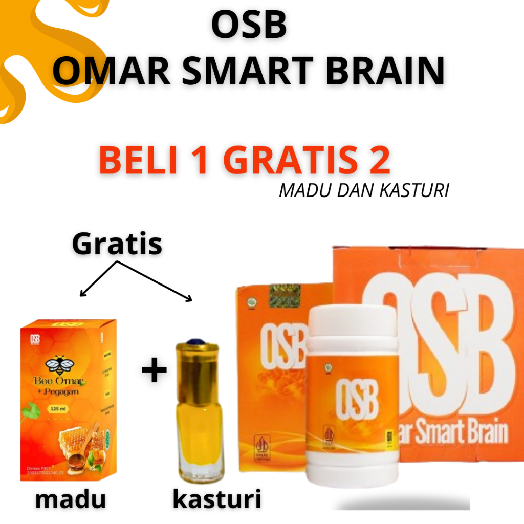 OSB KAPSUL VITAMIN OTAK ANAK GRATIS MADU DAN KASTURI STOCK TERBATAS