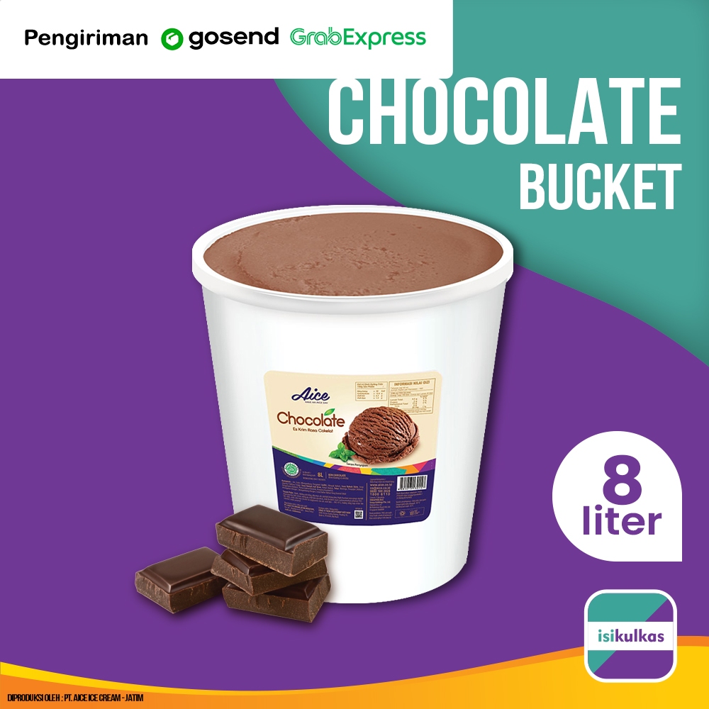 Ice Cream AICE 8 Liter Rasa Chocolate / Es Krim Ember 8 Liter