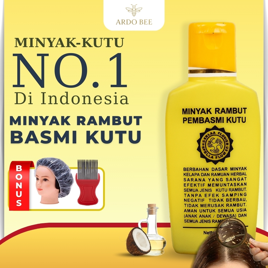 60 ML - Obat Kutu Rambut Ampuh Dan Telur Kutu Untuk Anak Cap Tiga Jempol Pembasmi Kutu Rambut