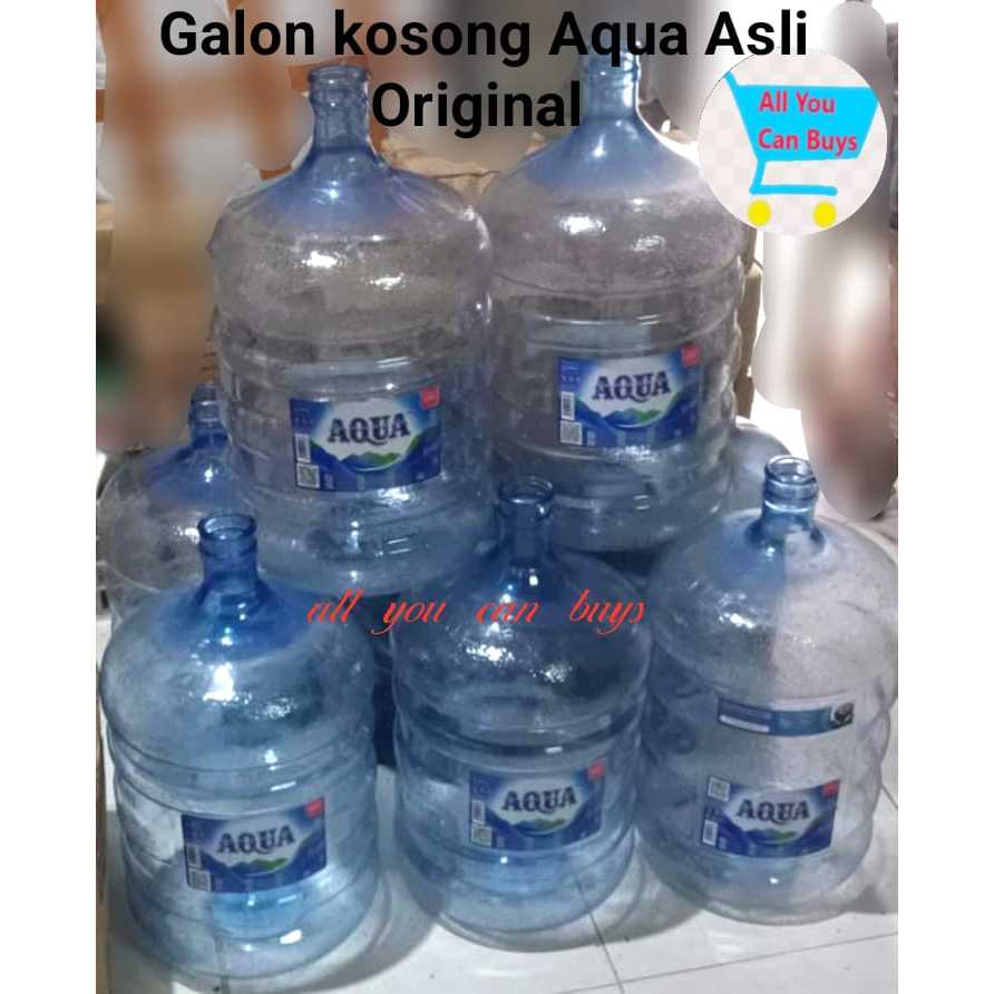 Aqua Galon kosong Original  19 ltr Bagus Tebal Asli Versi lama dan Baru