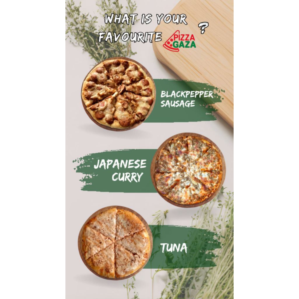 

Pizza Gaza - Blackpepper Sausage Small ( diameter 15cm )