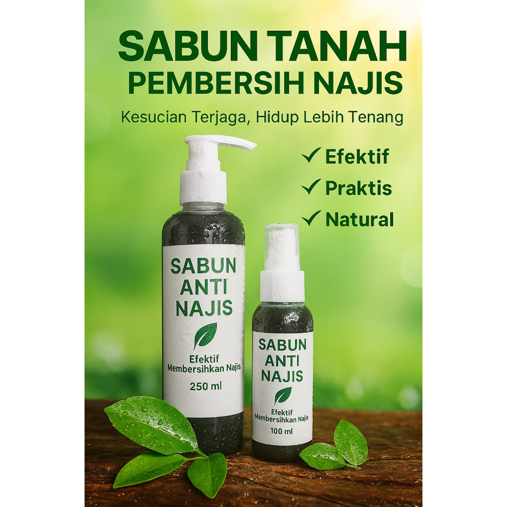 Sabun Tanah Anti Najis 100ml Efektif Untuk Mengatasi najis dari Anjing dan juga babi