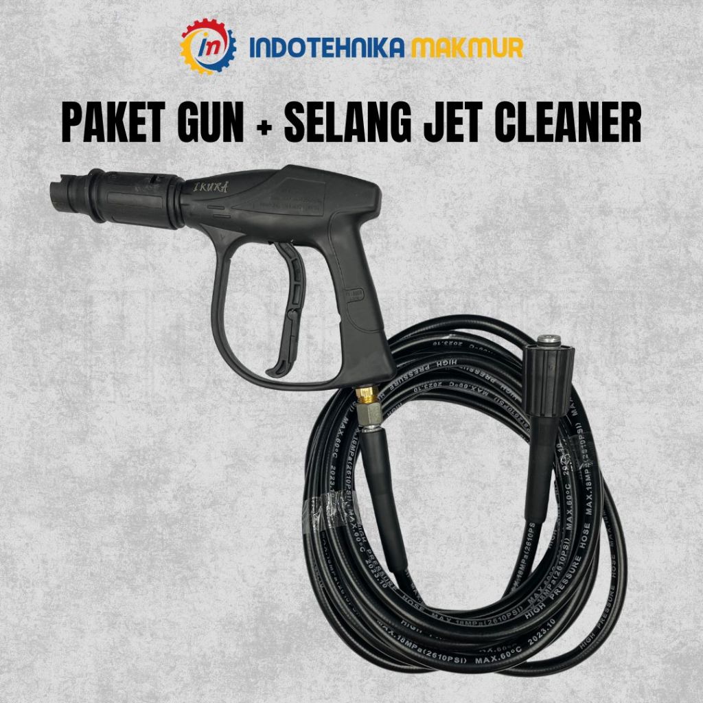 Paket Selang Jet Cleaner Dan Gun Jet Cleaner Mesin Steam Cuci Mobil Motor