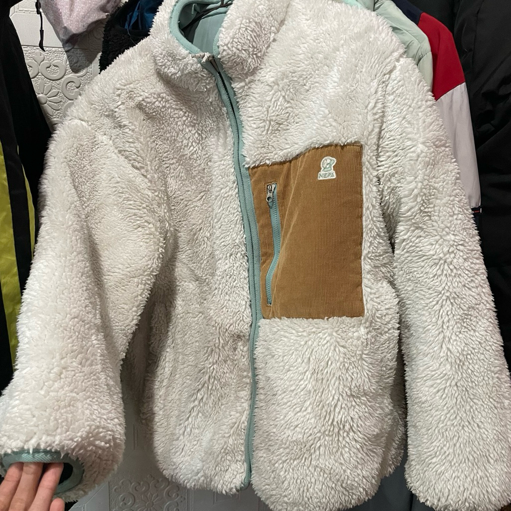 NEPA SHERPA FLEECE JACKET BOLAK BALIK BOLBAL SIZE 140 150 mirip Columbia Kids Anak tanggung remaja