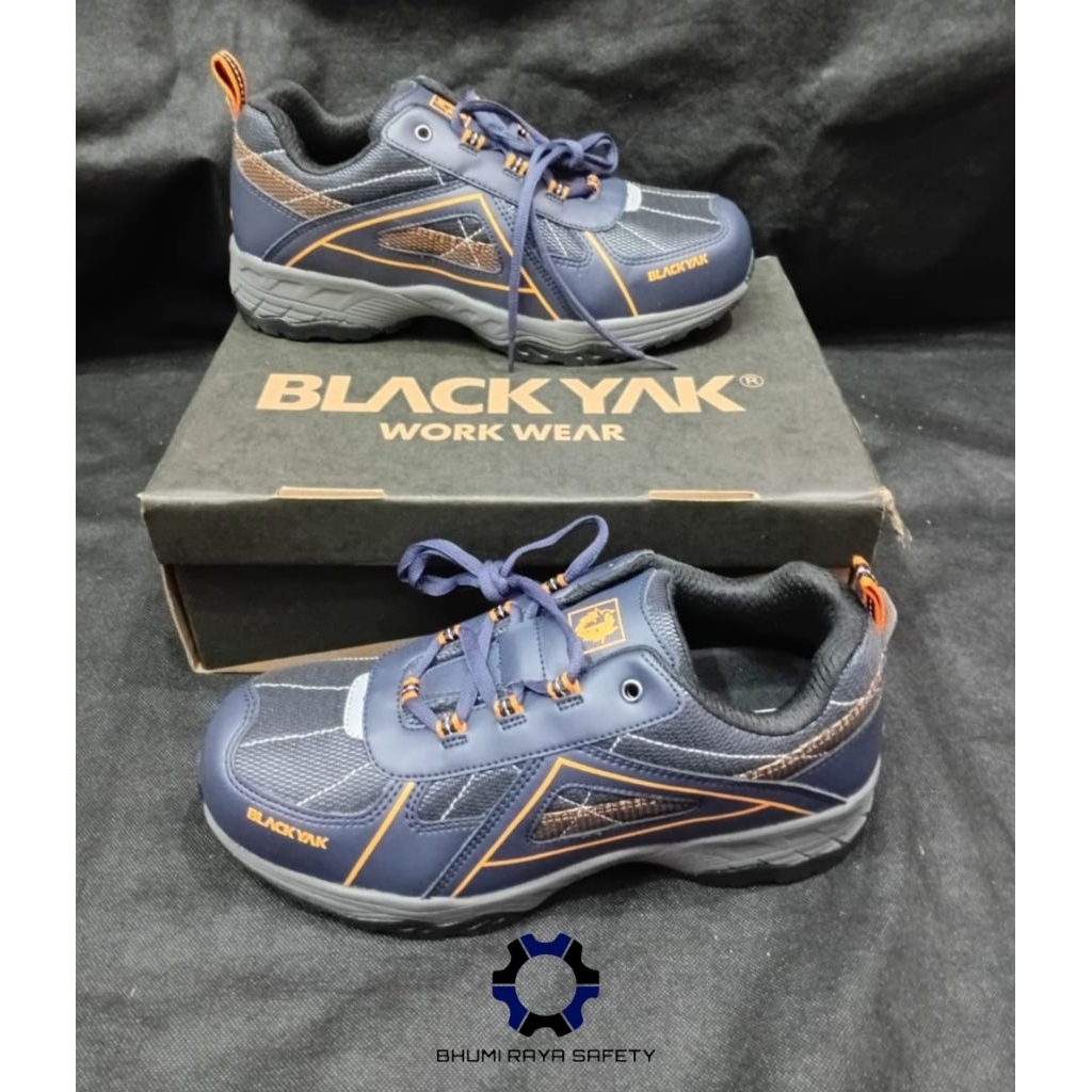 SEPATU SAFETY BLACK YAK ORIGINAL NAVY / SAFETY SHOES BLACK YAK ORIGINAL NAVY