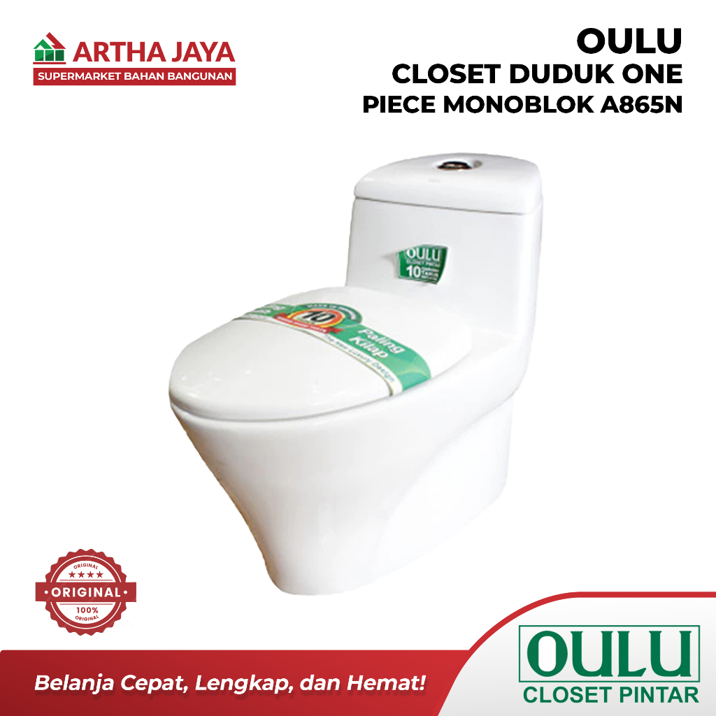 Oulu A865N Closet Duduk One Piece / Closet Monoblok