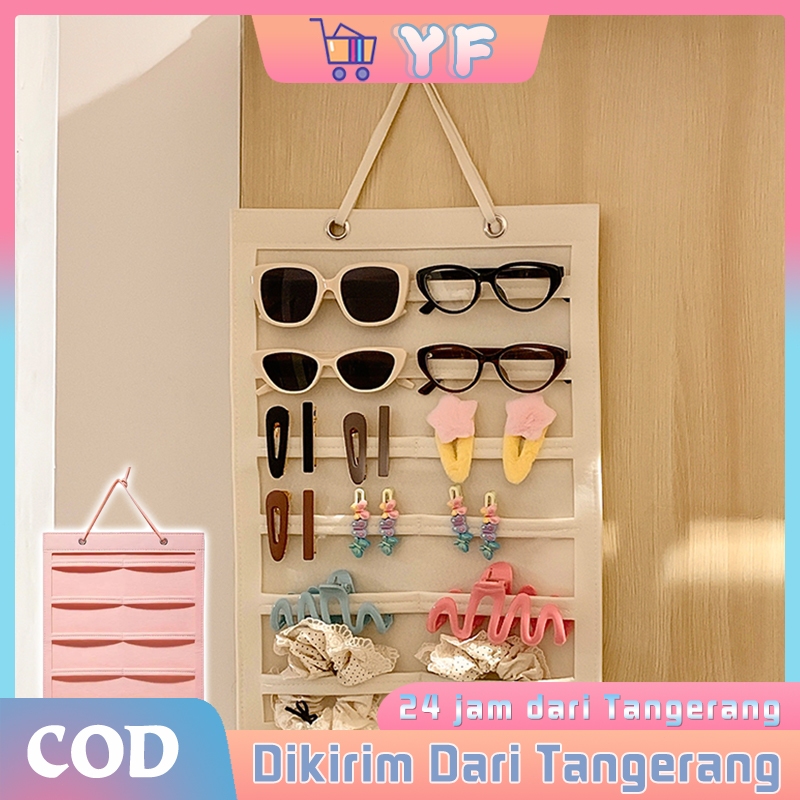 Tas Penyimpanan Tali Rambut Organizer Jepitan Rambut Tas Penyimpanan Bando Gantung Dinding Rak Jepit