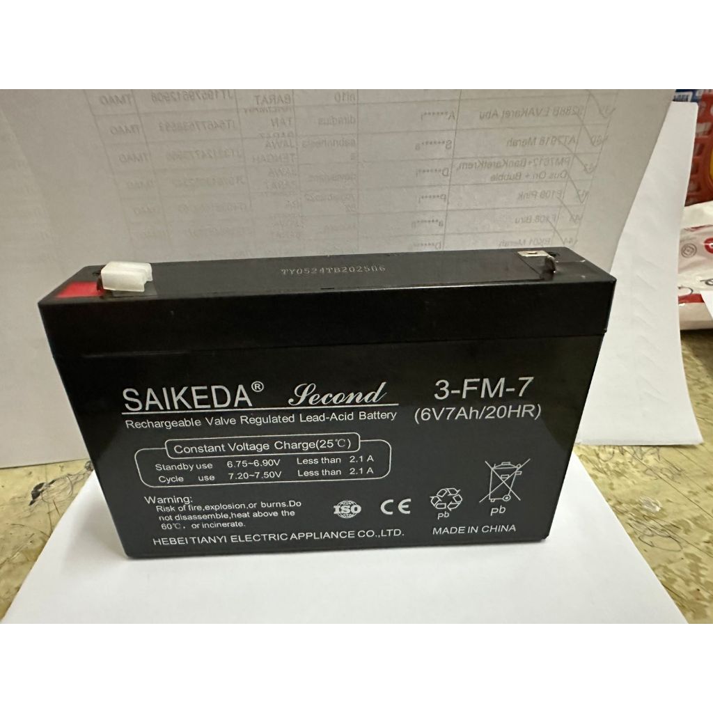 Aki Kering 6V7AH untuk Mainan Mobil Aki Motor Aki 6V 7AH 12V 4.5Ah