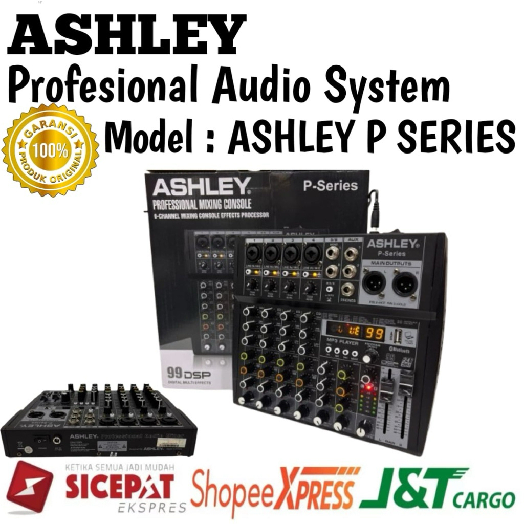 Mixer Ashley P Series Original Mixer Ashley 6 Channel Bluetooth usb