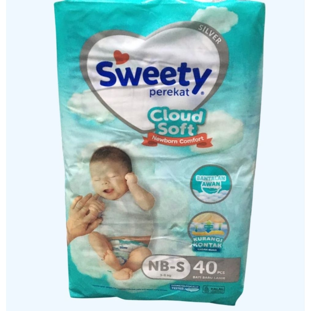SWEETY SILVER Popok Perekat NB baru lahir NB-S40