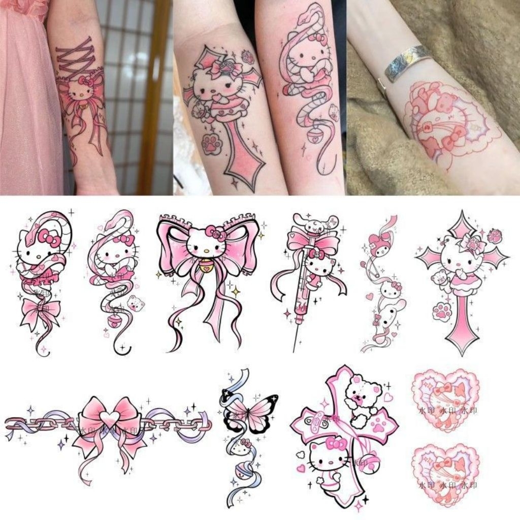 TATTO | sticker tatto temporer || tatto berwarna || tatto  hello kitty