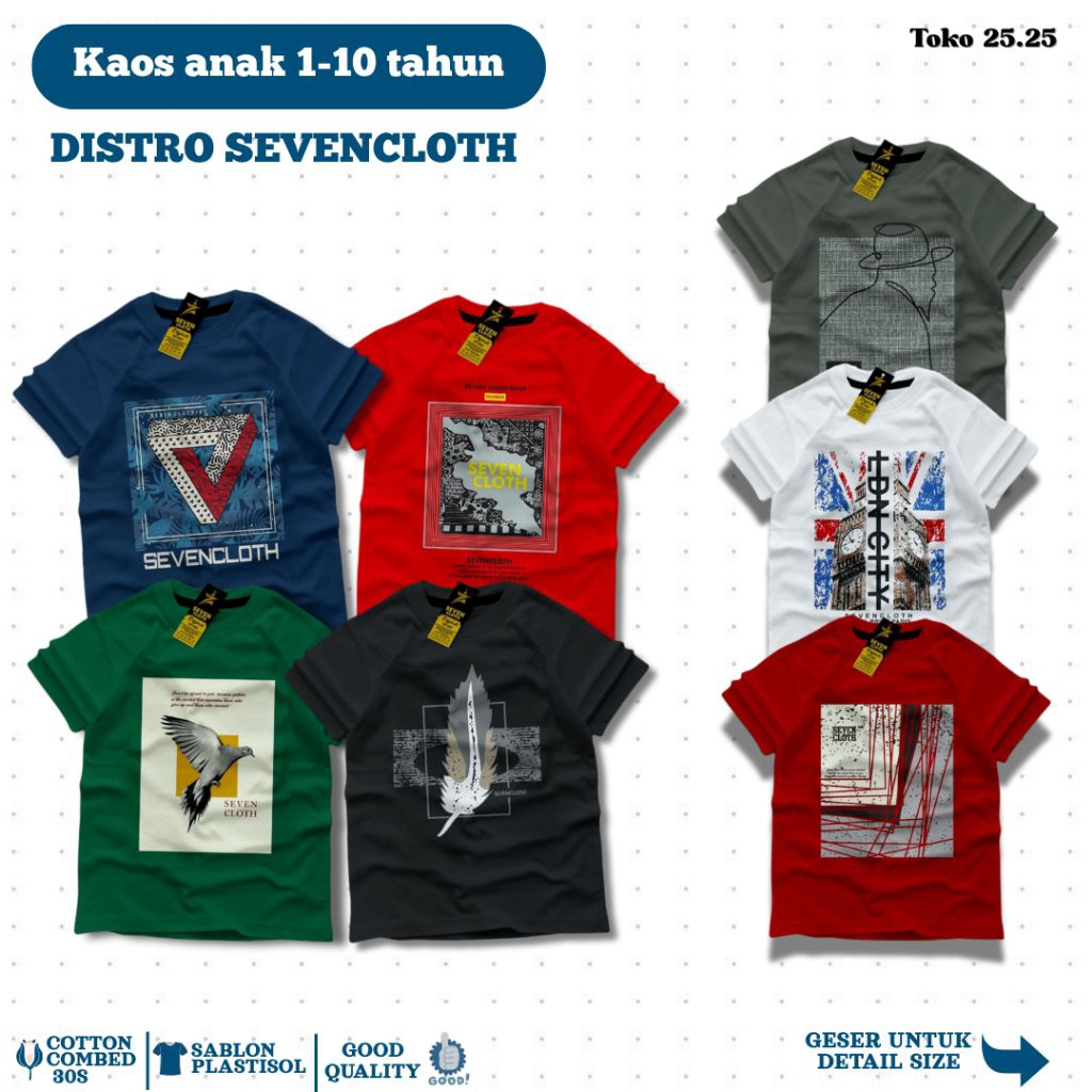 Kaos distro Anak Sevencloth